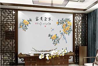 柳州森佰汇航空纤维墙咔(富贵荣华)